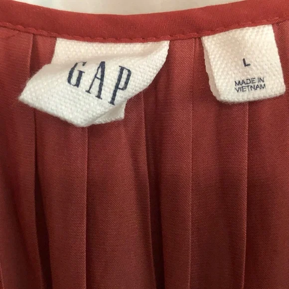 GAP Red/Rust Midi Sundress Spaghetti Strap Sleeveless - Picture 3 of 6